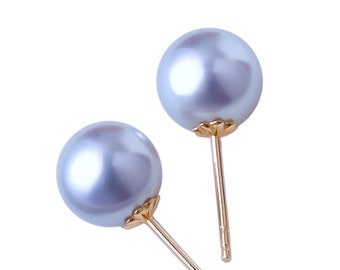 5A+ Madama Pearl (真多麻) 18K Solid Yellow Gold Madama Pearl Earrings