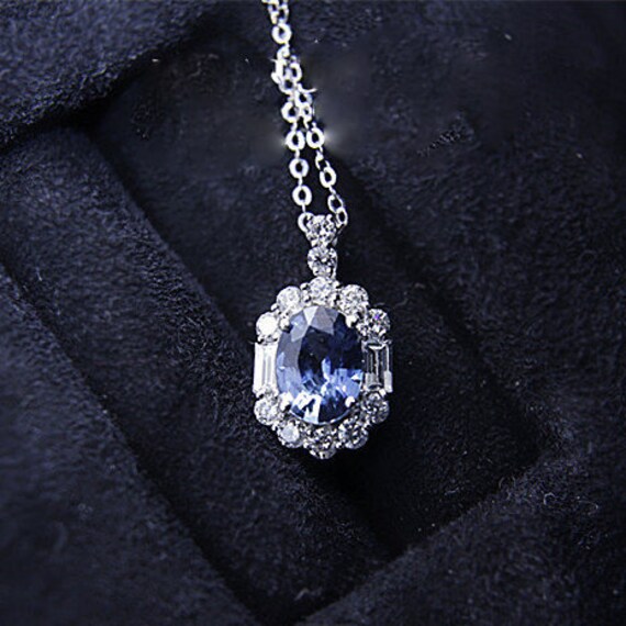 Natural blue shop sapphire necklace