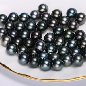 Hollow Out Desgin 10mm Natural Tahitian Black Pearl Necklace, S925 ...