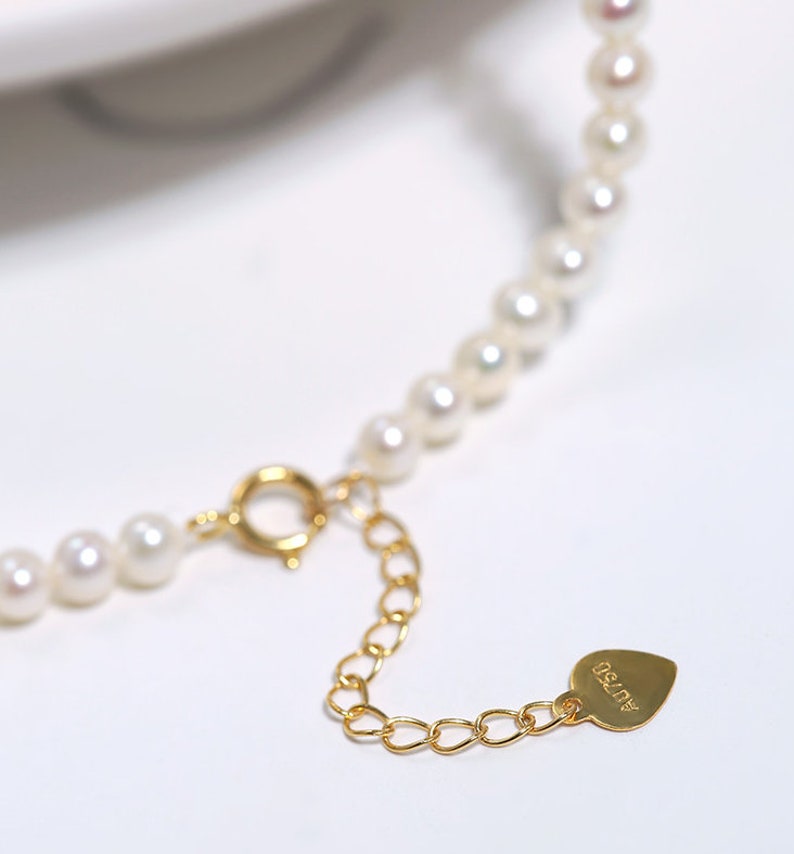 34mm Natural Freshwater Baby Pearl Bracelets Handmade 18k Etsy