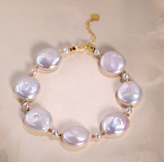3-4mm Natural High Luster Baby Pearl Necklace Handmade 18k -  Canada