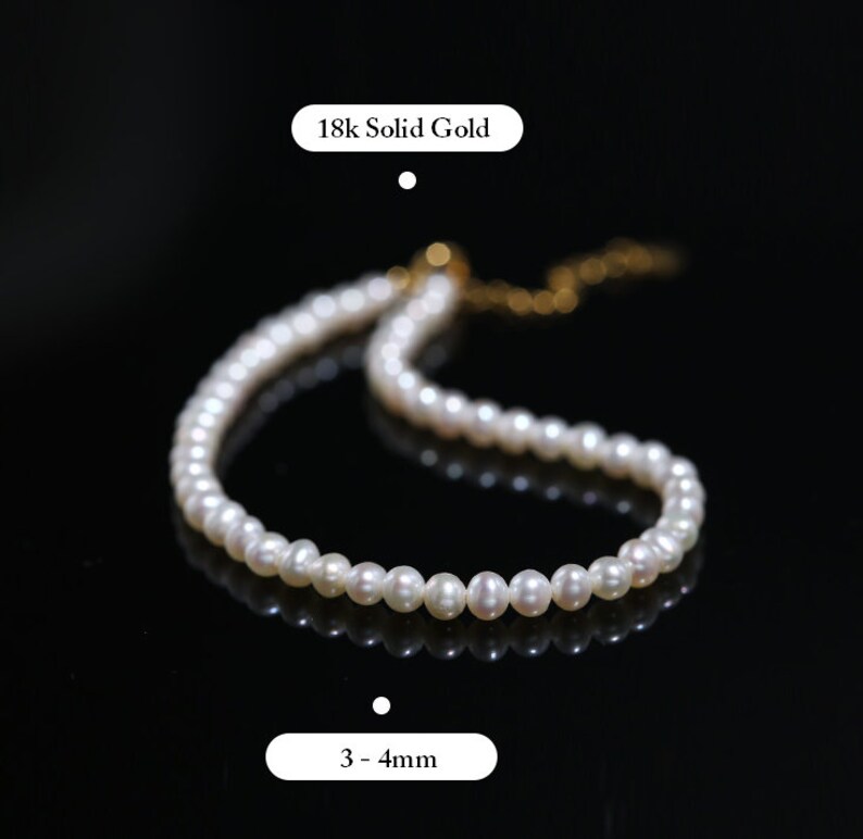 34mm Natural Freshwater Baby Pearl Bracelets Handmade 18k Etsy