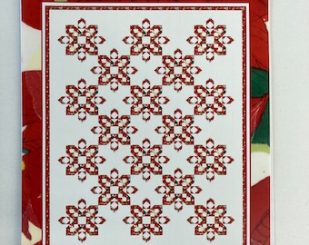 Quilt pattern- Falling Snow by Coach House designs-  70 x 93 twin size