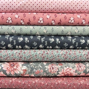 Prairie moderne Une promenade dans la prairie Tissu en coton pour courtepointe Décoration d'intérieur Style vintage Design rustique Couture Artisanat DIY