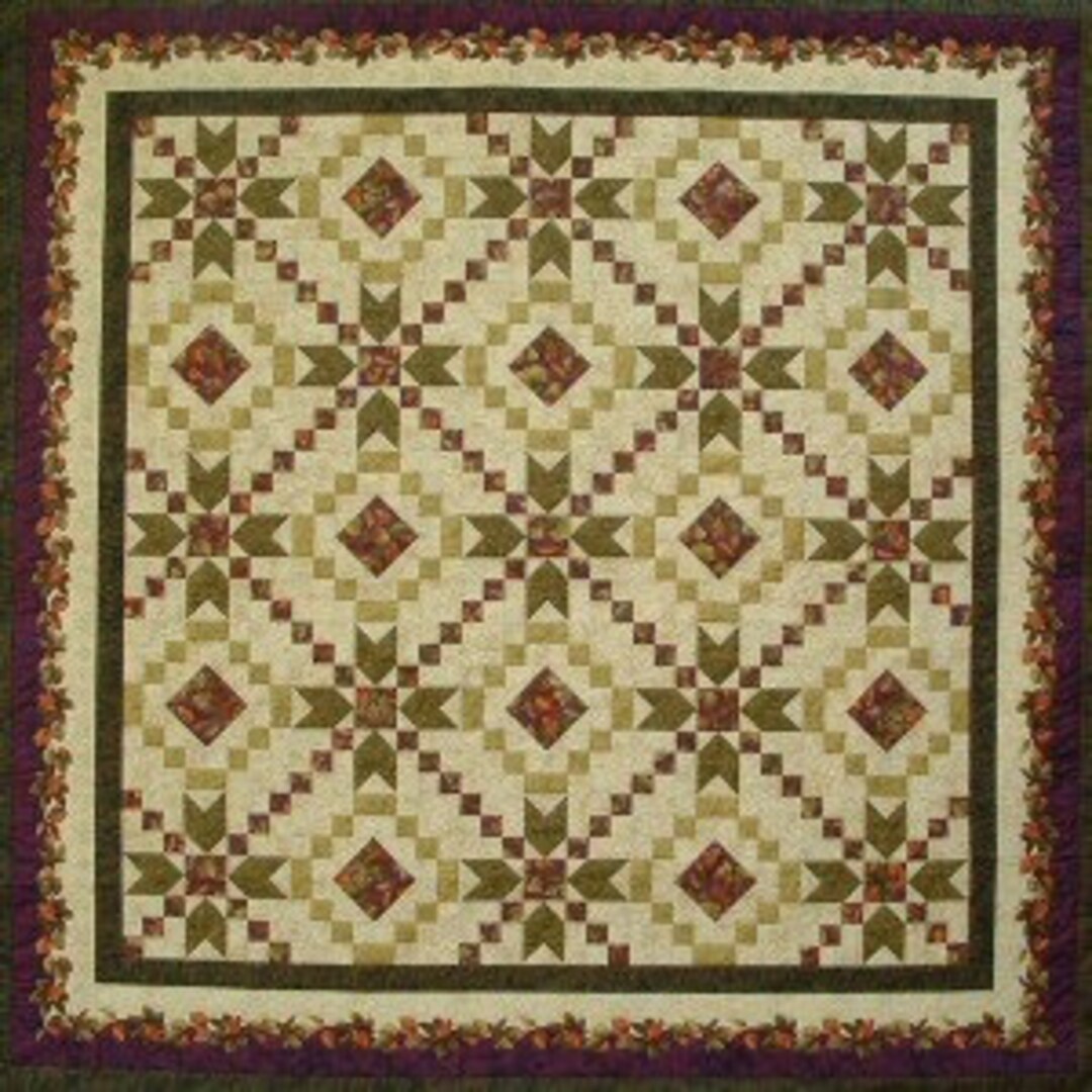 Quilt Pattern Leaves by Dereck C Lockwood 148 4 Sizes Etsy