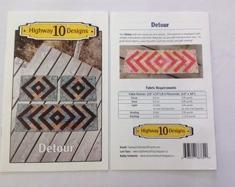 Quilting pattern - Highway 10 Designs - Easy to follow - Placemat Pattern - Runner patterns