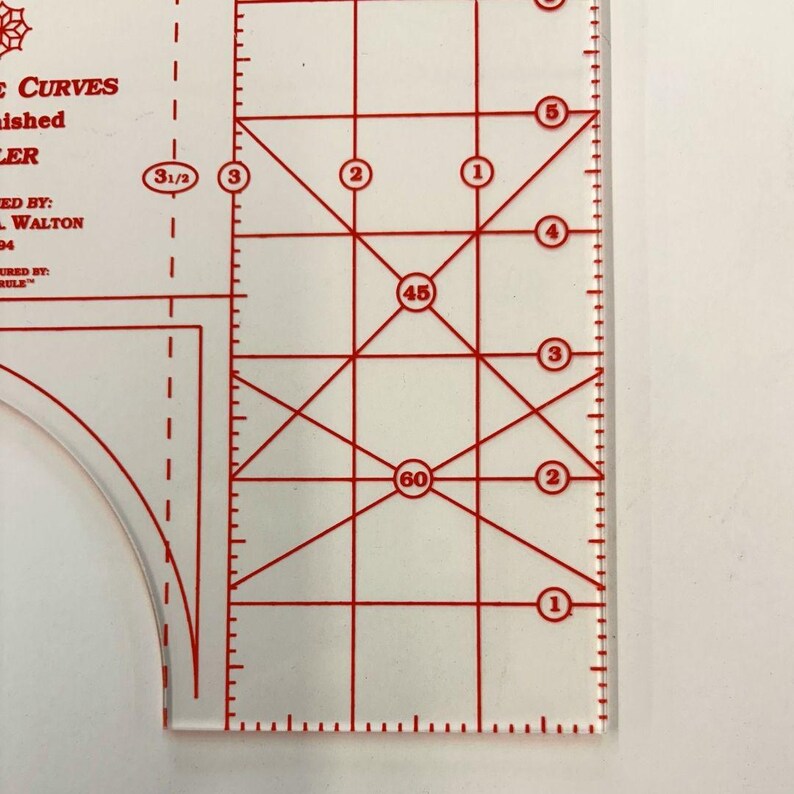 Creative Curves 3 Inch Ruler With Instructions Quilt Ruler Circular ...