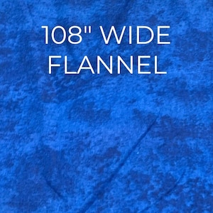 Wide backing quilting flannel 108 inch wide  Quilt flannel for back of quilt Quilters Flannel Premium quality Marble Royal Blue