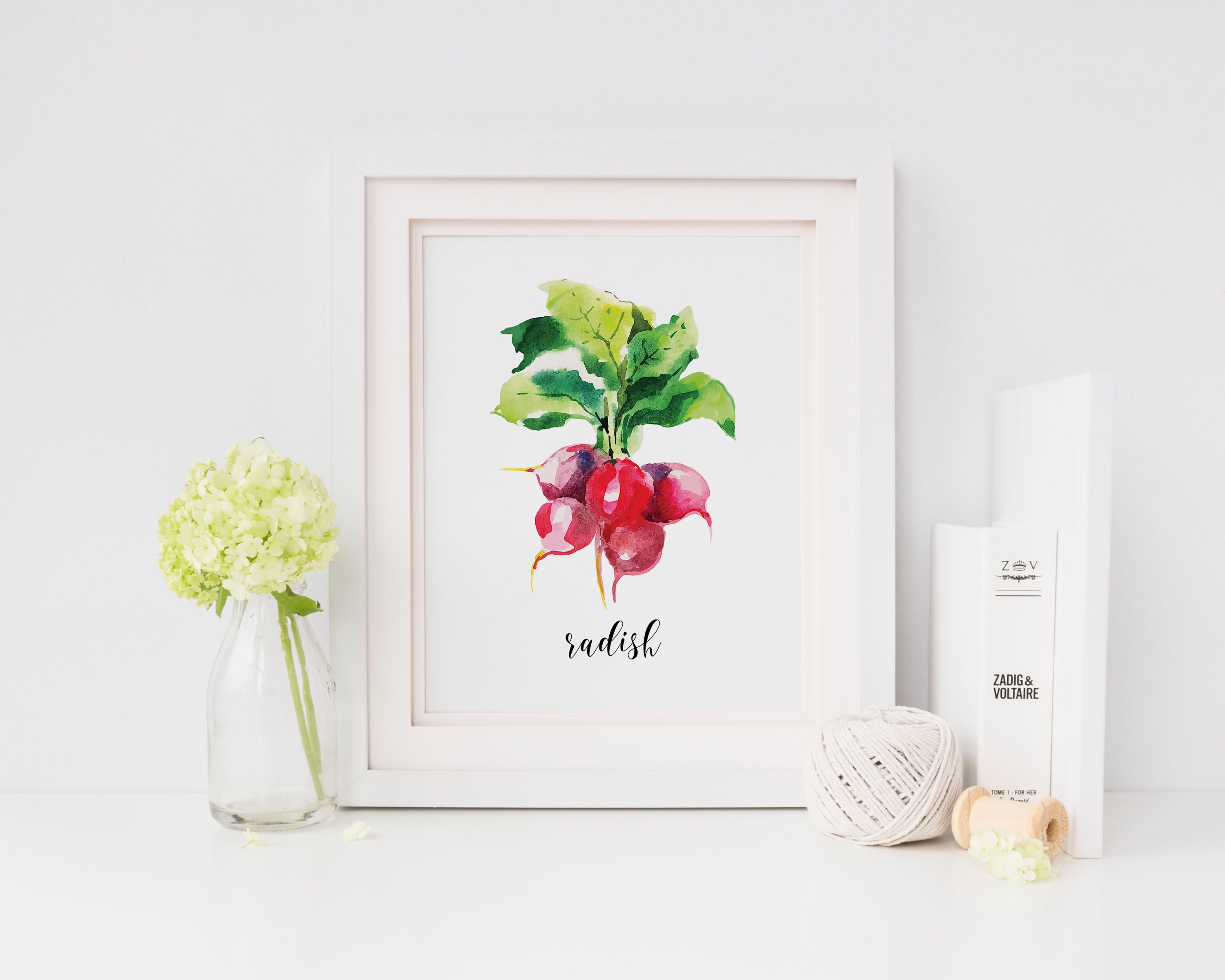 Vegetable Watercolor Print Set Kitchen Wall Decor Digital | Etsy
