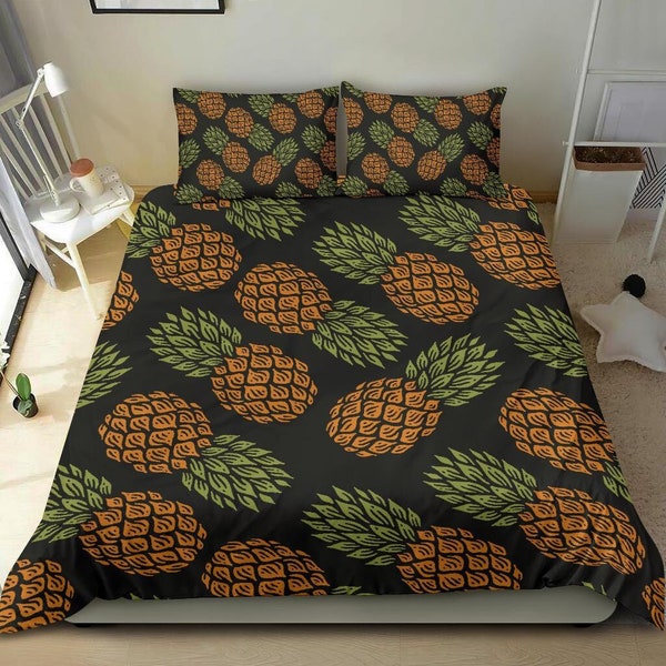 Pineapple Bedding Etsy UK