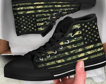 American Flag Custom Grey Nike Sneakers - Etsy