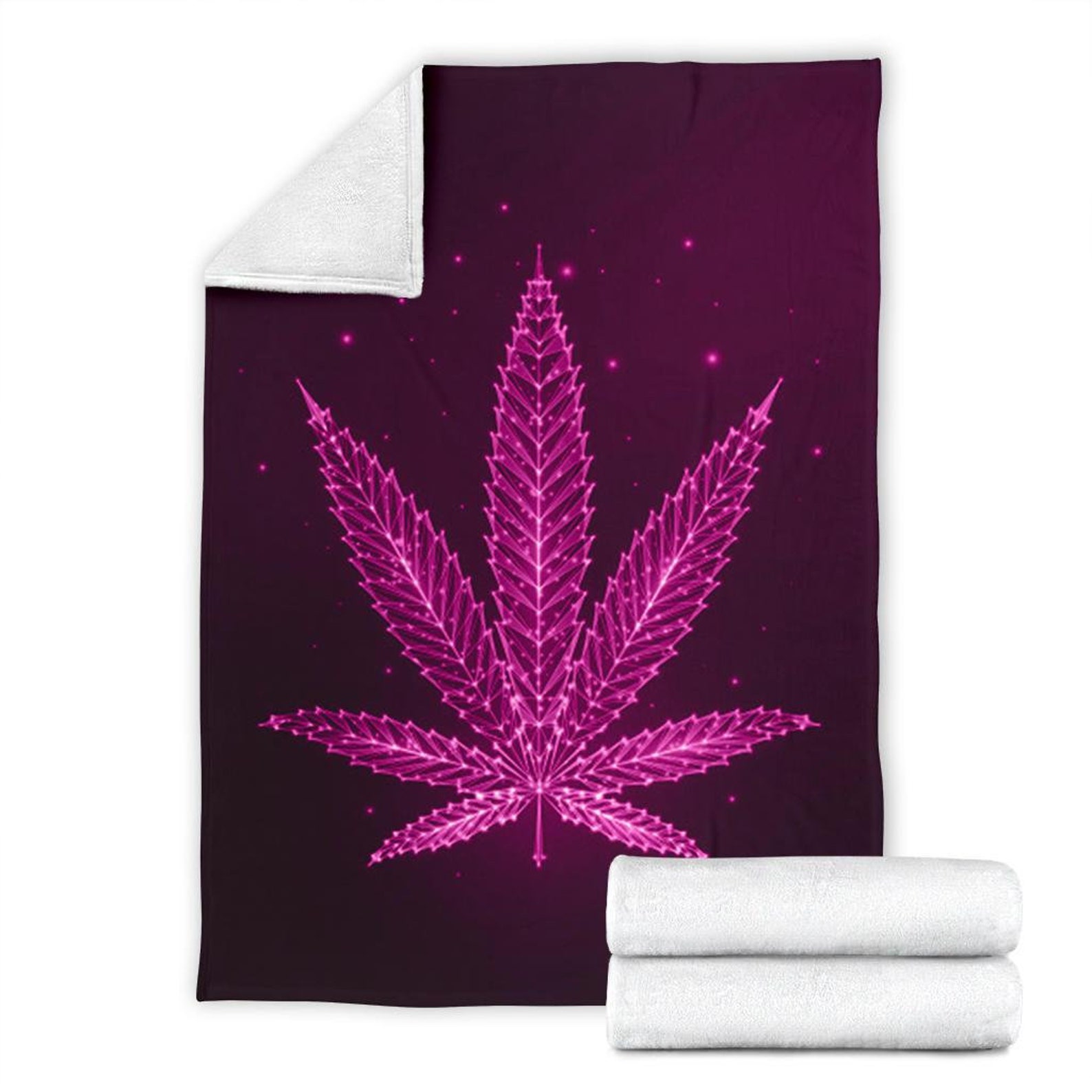 Marijuana Blanket Cannabis Print Blanket Plant Print Etsy