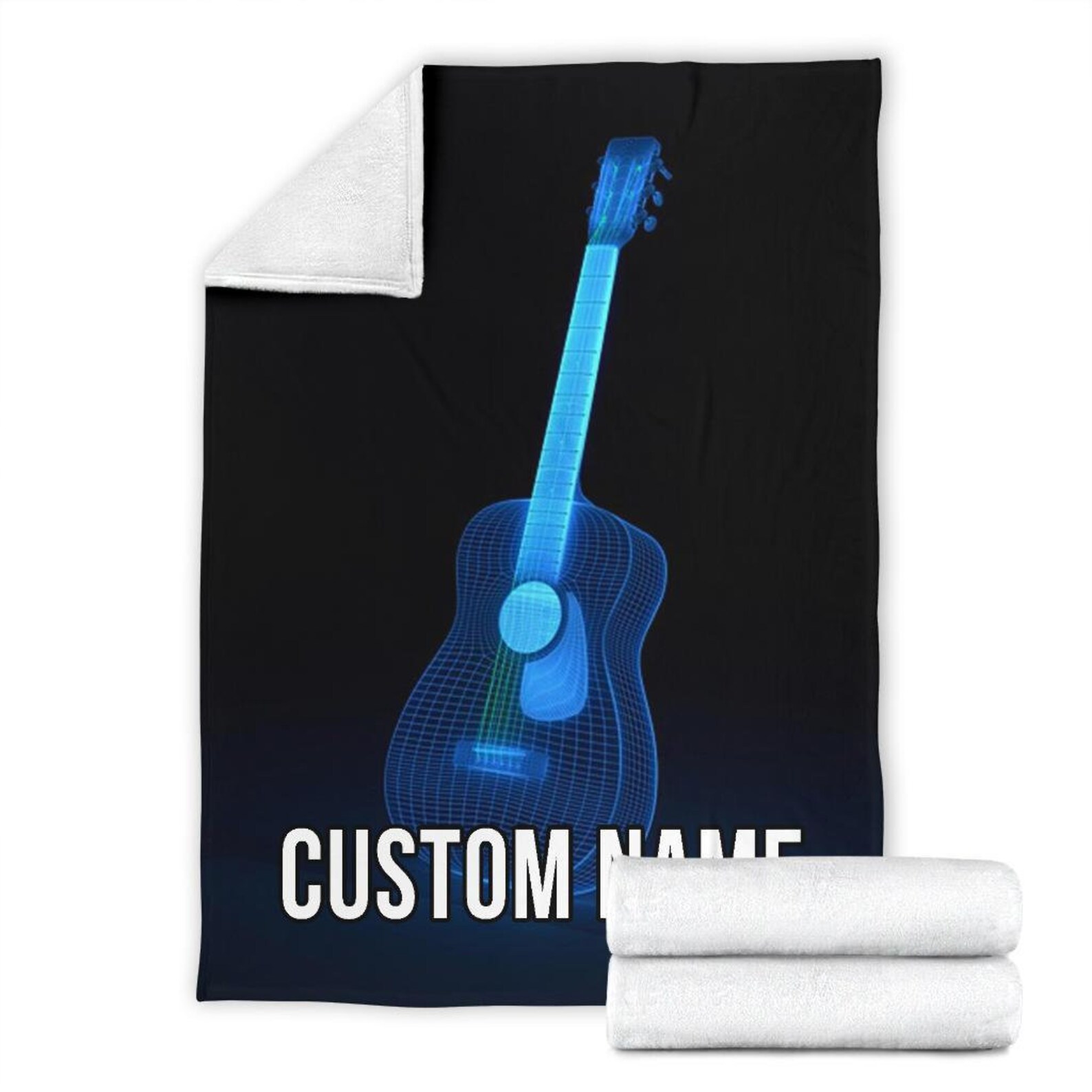 Guitar Blanket Guitar Throw Blanket Guitar Fleece Blanket Etsy