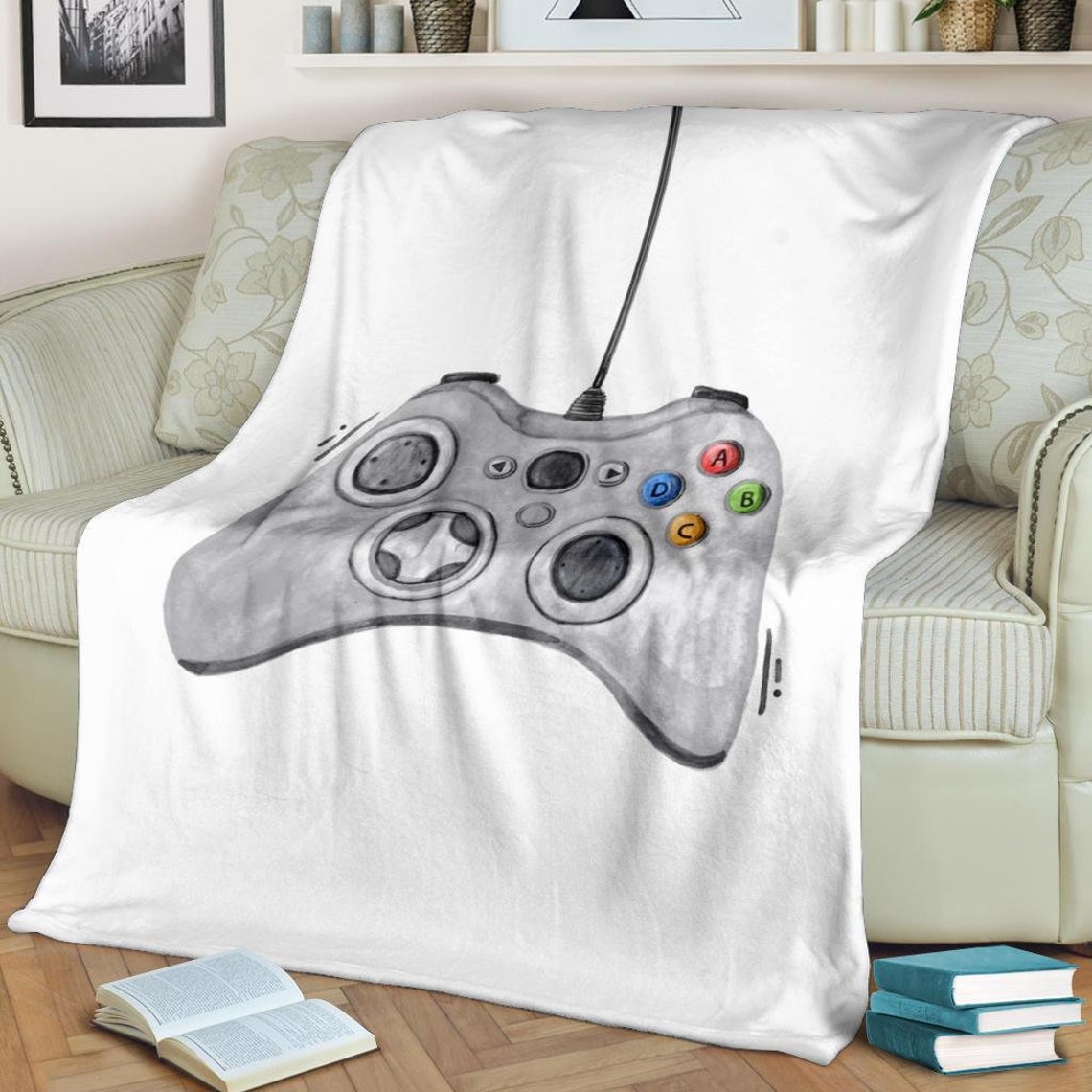 Gamer Blanket Gaming Throw Blanket Gamer Fleece Blanket Etsy