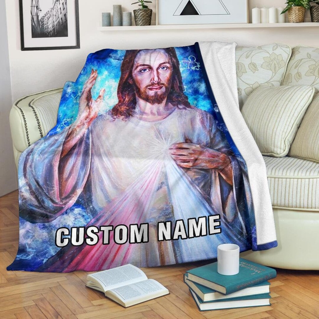 Jesus Christ Blanket Christianity Throw Blanket Jesus Etsy
