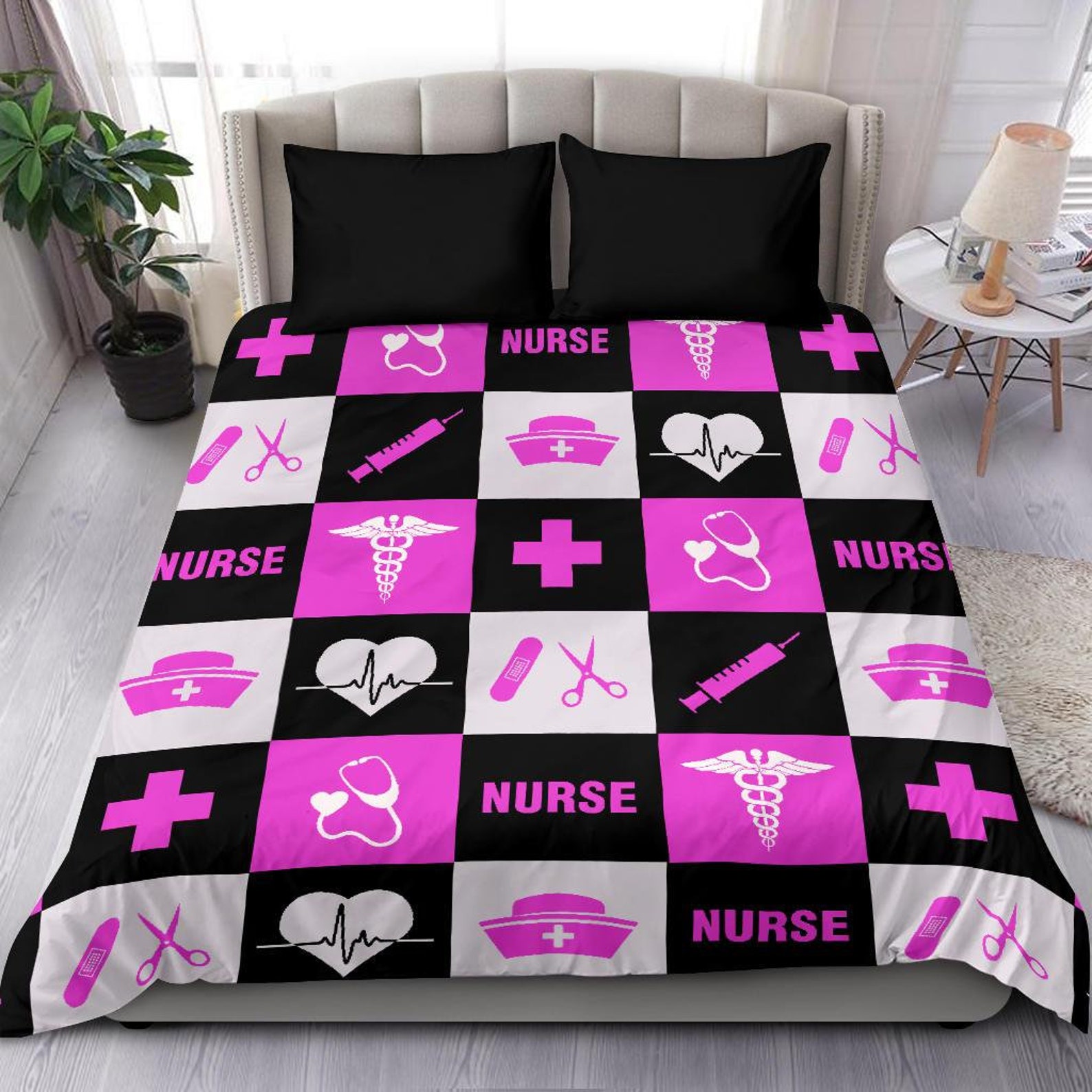 Nurse Bedding Set Bed Cover Duvet Cover and Pillow Covers Etsy