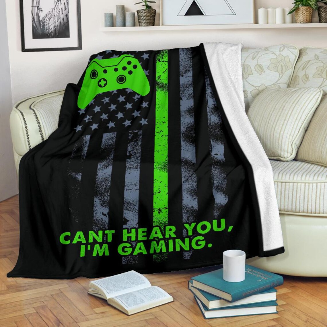 Gamer Blanket Gaming Throw Blanket Gamer Fleece Blanket Etsy