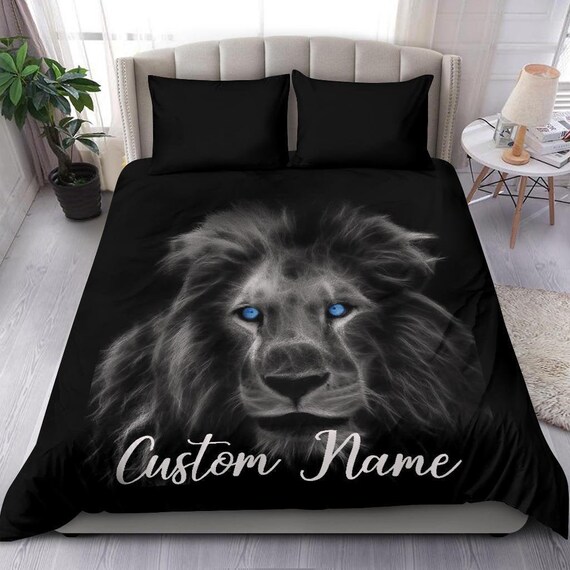 Lion Bedding Set Duvet Cover and pillow Covers | Etsy
