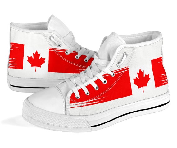 Flag Shoes Canada Sneakers Shoes With Canadian Flag - Etsy New Zealand