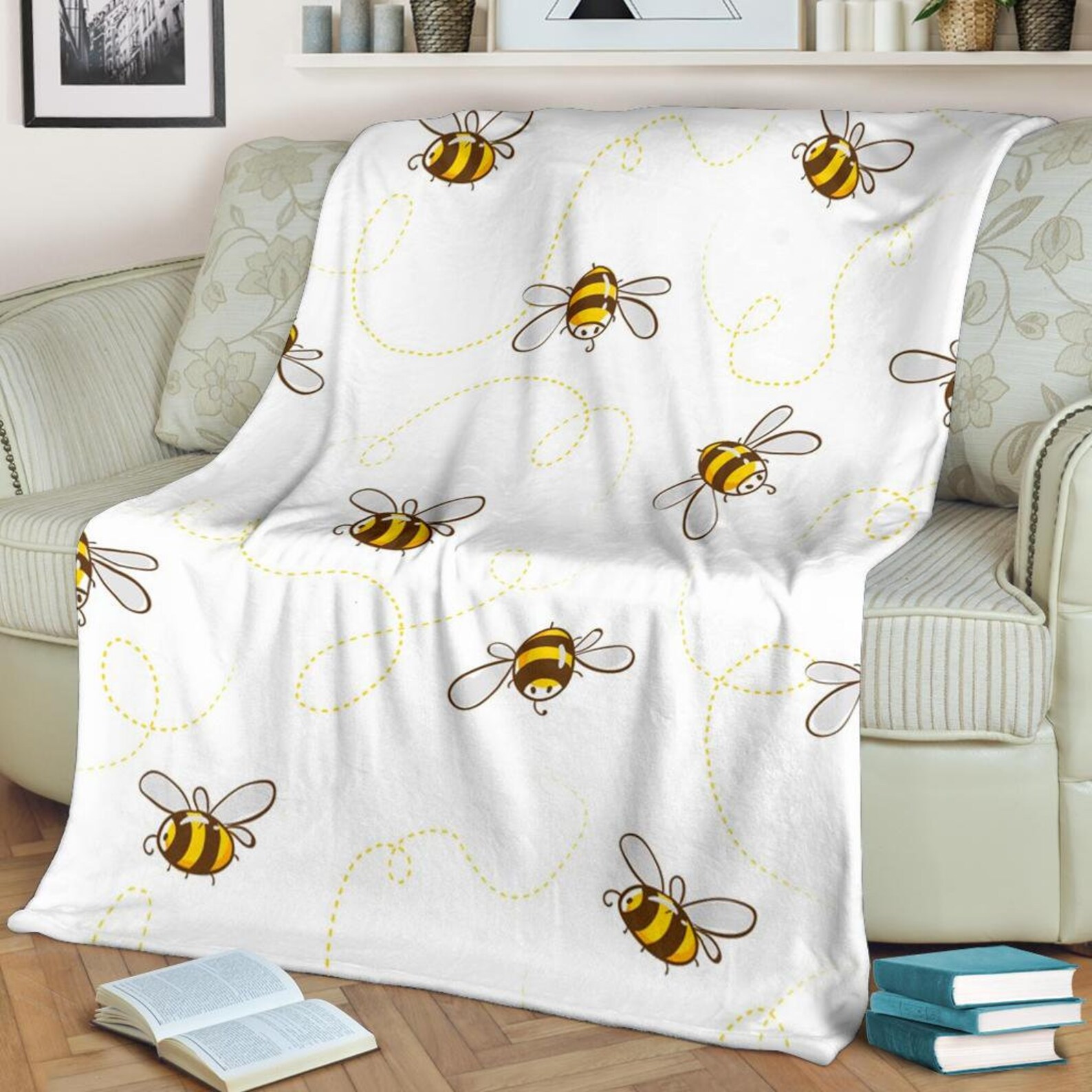 Bee Blanket Bee Blanket Bee Throw Blanket Bee Fleece Etsy