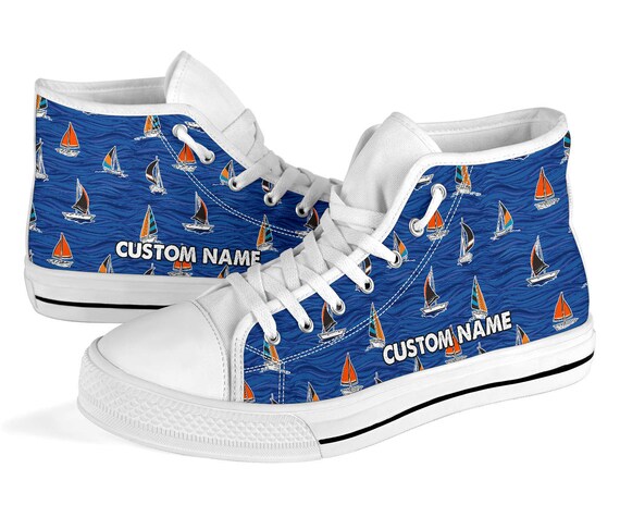 Nautical Boating Shoes - Sneakers - Shoes with Nautical Boating - Women Shoes - Men Shoes - Kids Sneakers
