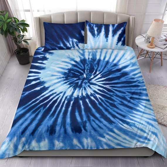 Tie Dye Retro Bedding Set Bed Cover Duvet Cover and Pillow Etsy