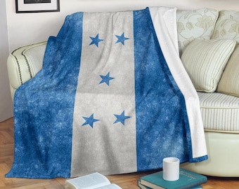 Let it Fly Honduras Country Flag Polar Fleece Blanket Throw 50x60 