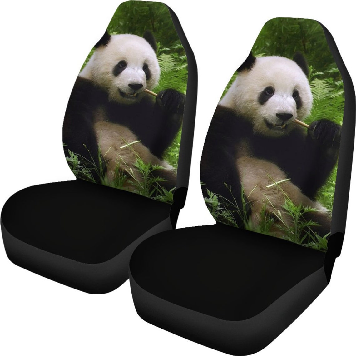 Panda Bear Car Seat Covers Set Of 2 Universal Front Car Etsy España