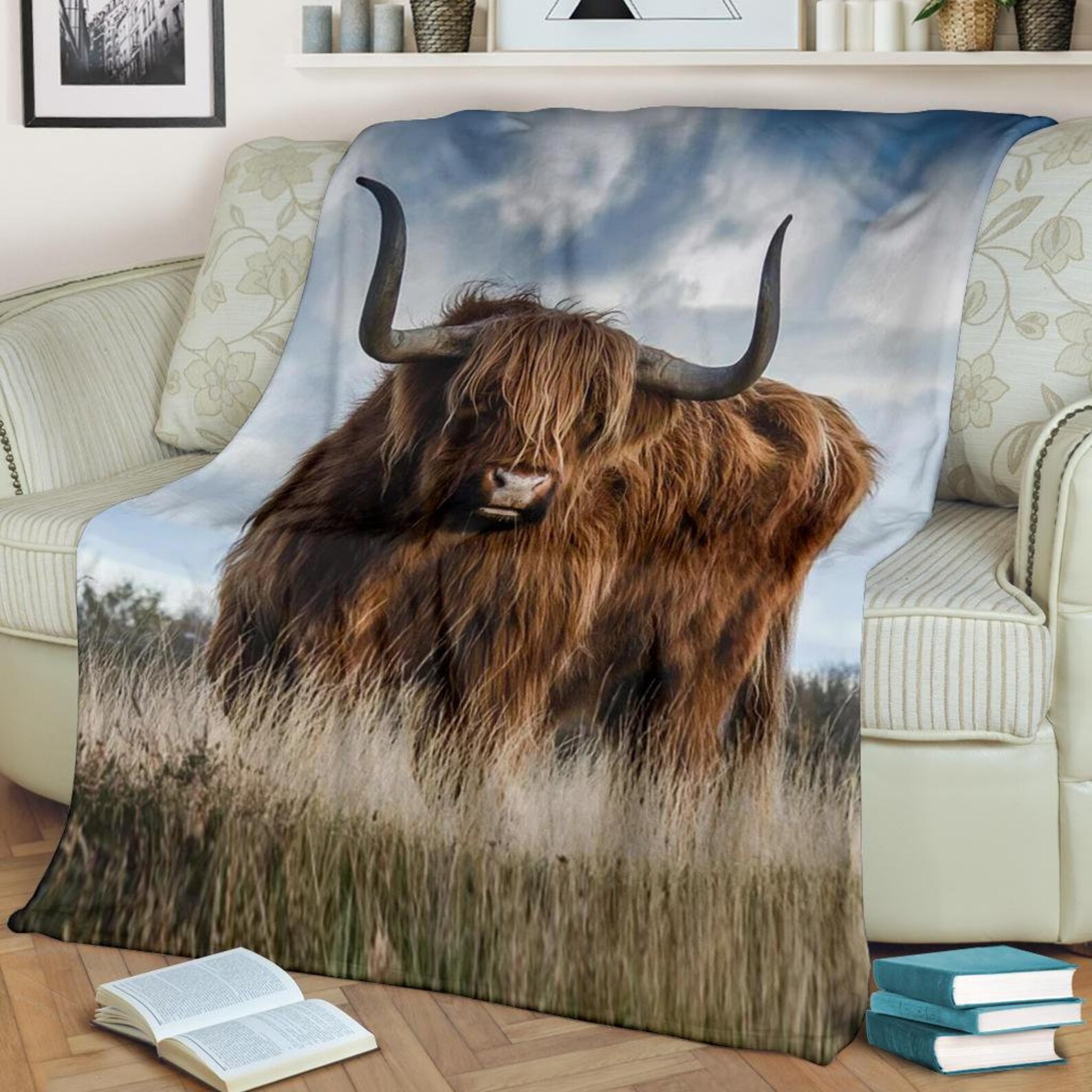 Highland Cow Blanket Highland Cow Throw Blanket Highland Etsy