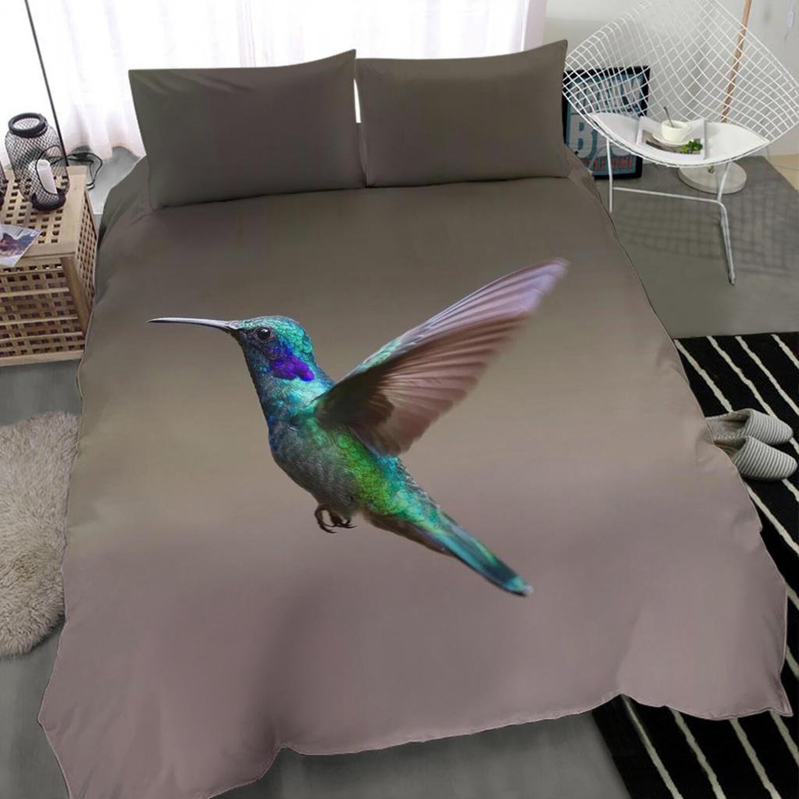Hummingbird Bedding Set Bed Cover Duvet Cover and pillow Etsy