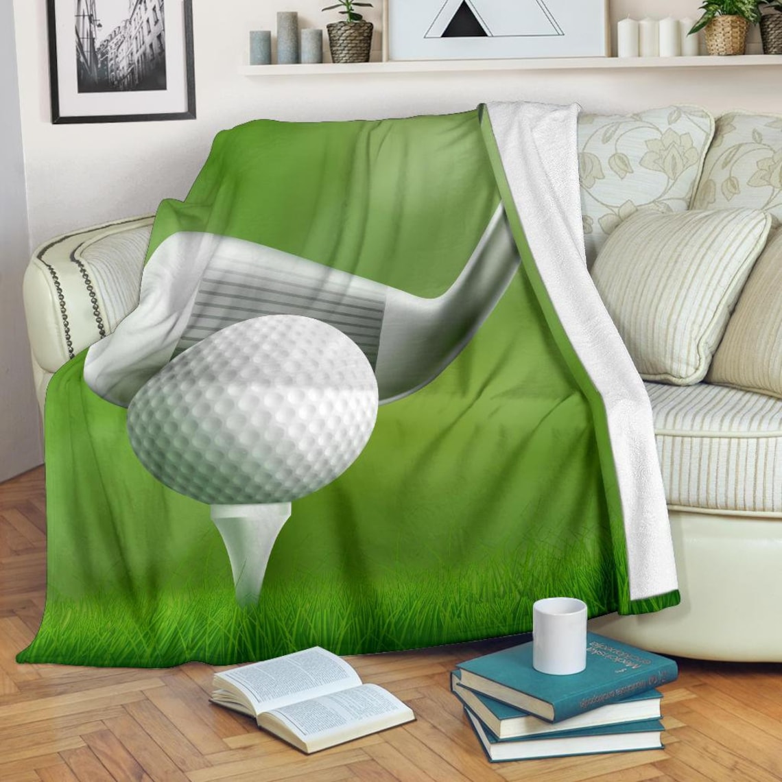 Golf Blanket Golfer Throw Blanket Golfing Fleece Blanket Etsy