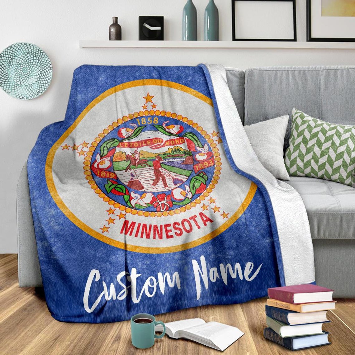 Minnesota Flag Blanket Minnesota Throw Blanket Minnesota Etsy UK