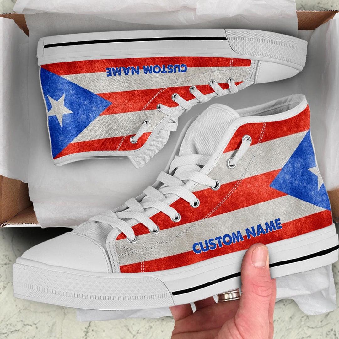 Puerto Rico Flag Shoes Puerto Rico Sneakers Shoes With Etsy