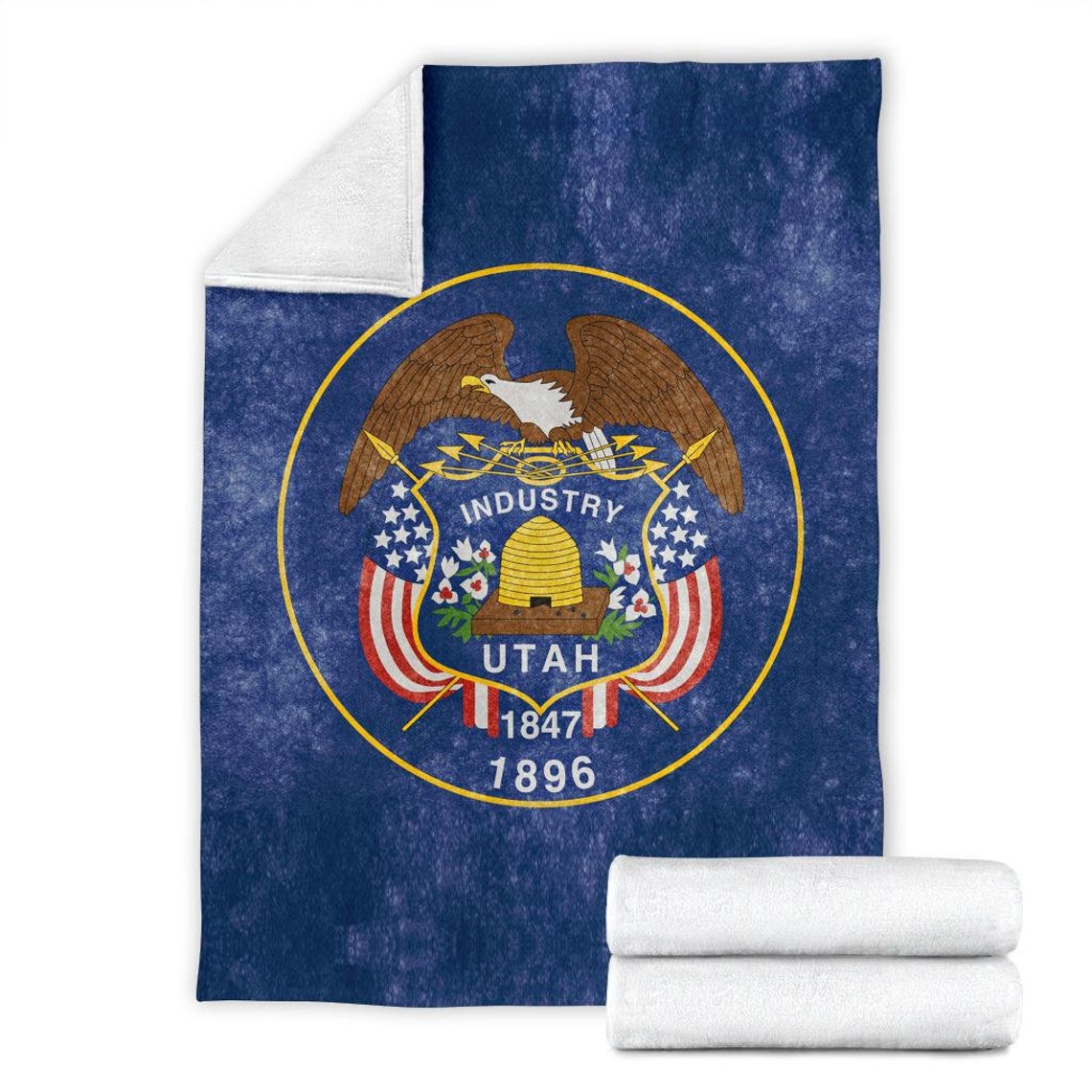 Utah Flag Blanket Utah Throw Blanket Utah Fleece Blanket Etsy