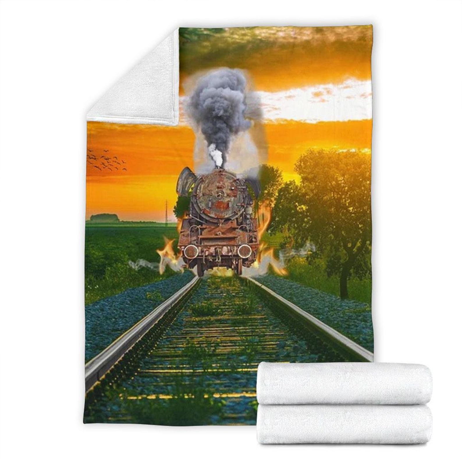 Train Blanket Throw Blanket Train Fleece Etsy