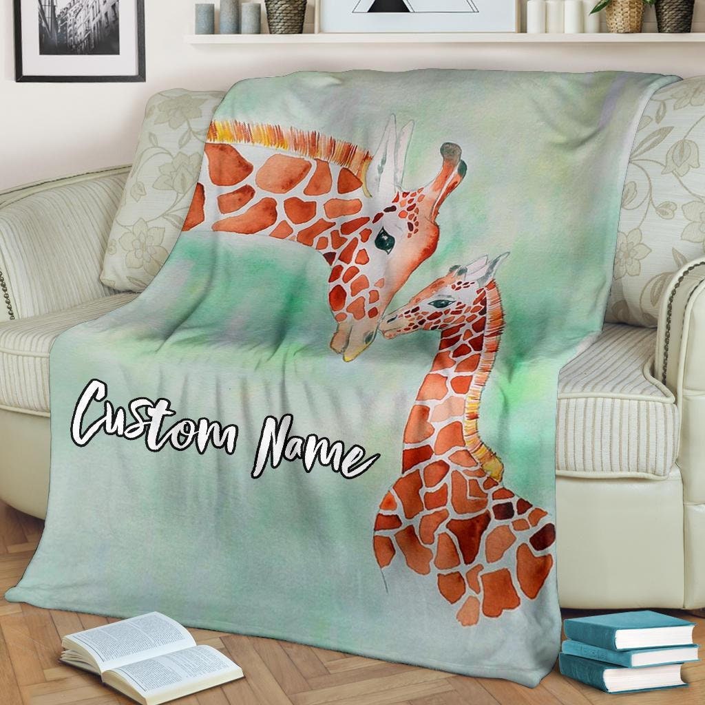 Giraffe Blanket Giraffe Throw Blanket Giraffe Fleece Etsy