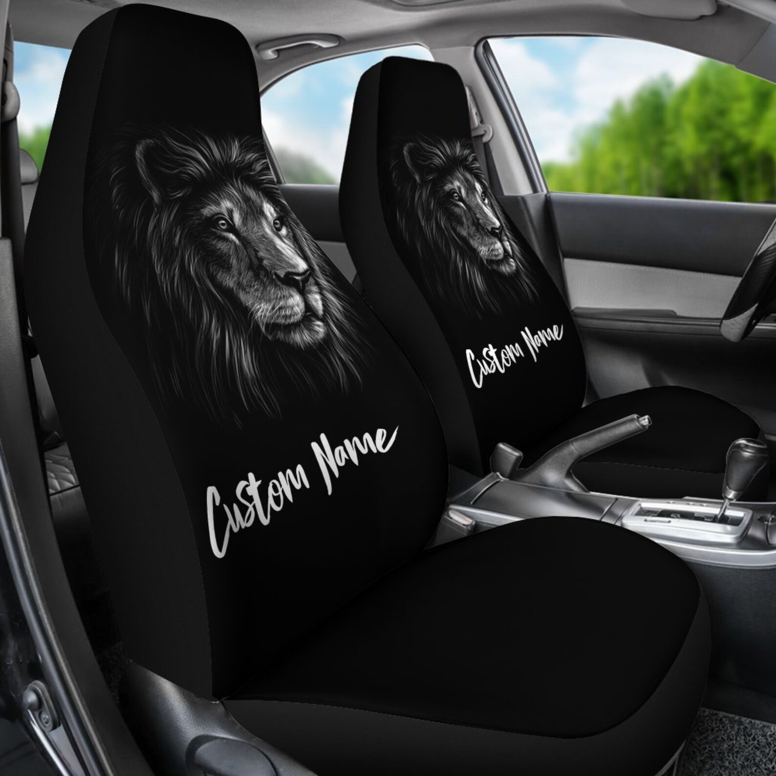 Lion Car Seat Covers set of 2 Lion Universal Front Car and Etsy