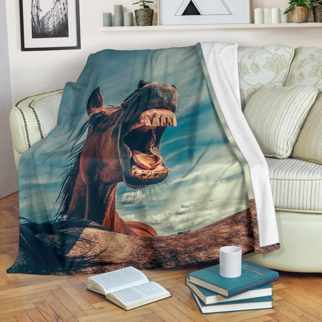 Horse Blanket Horse Throw Blanket Horse Fleece Blanket Etsy