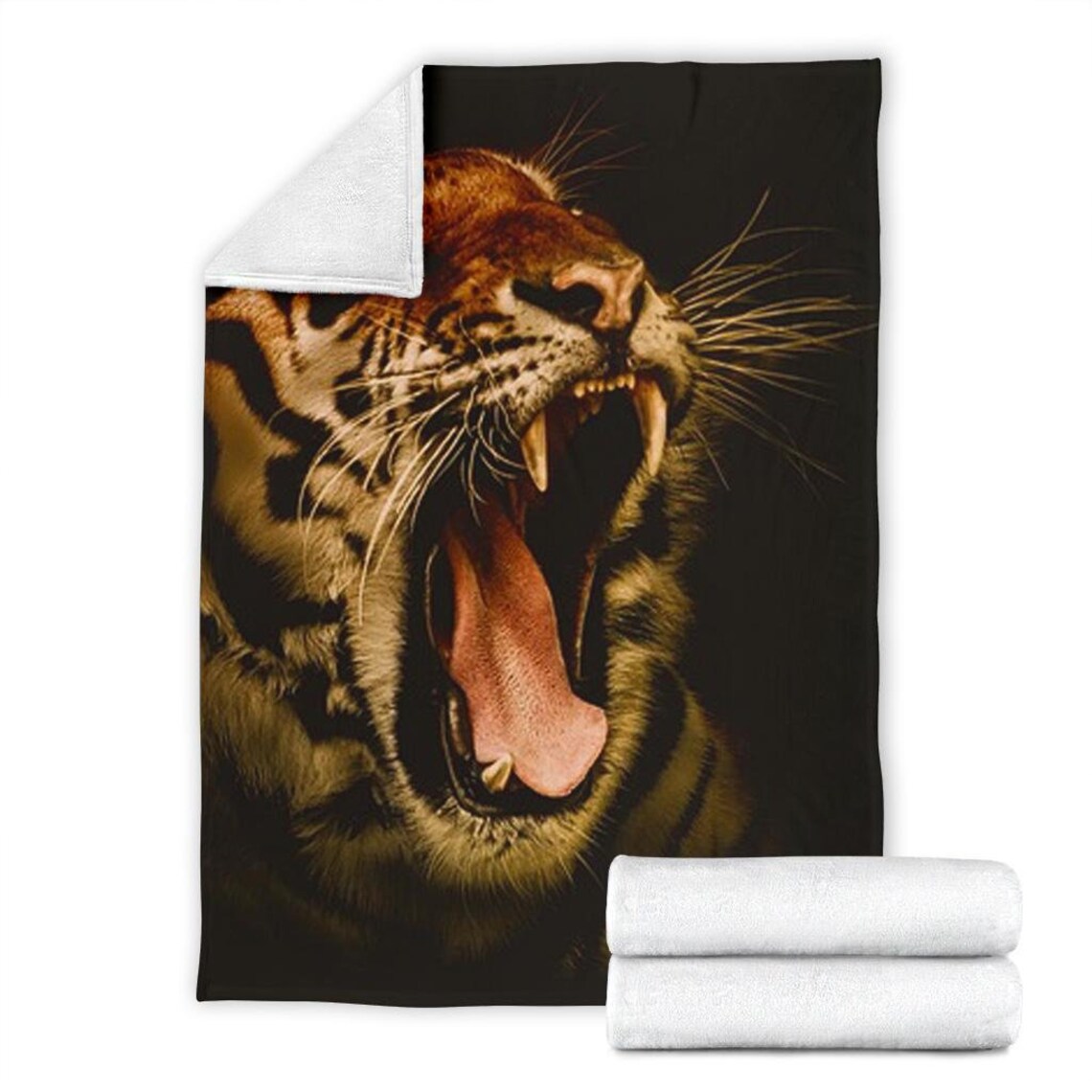 Tiger Blanket Tiger Throw Blanket Tiger Fleece Blanket Etsy