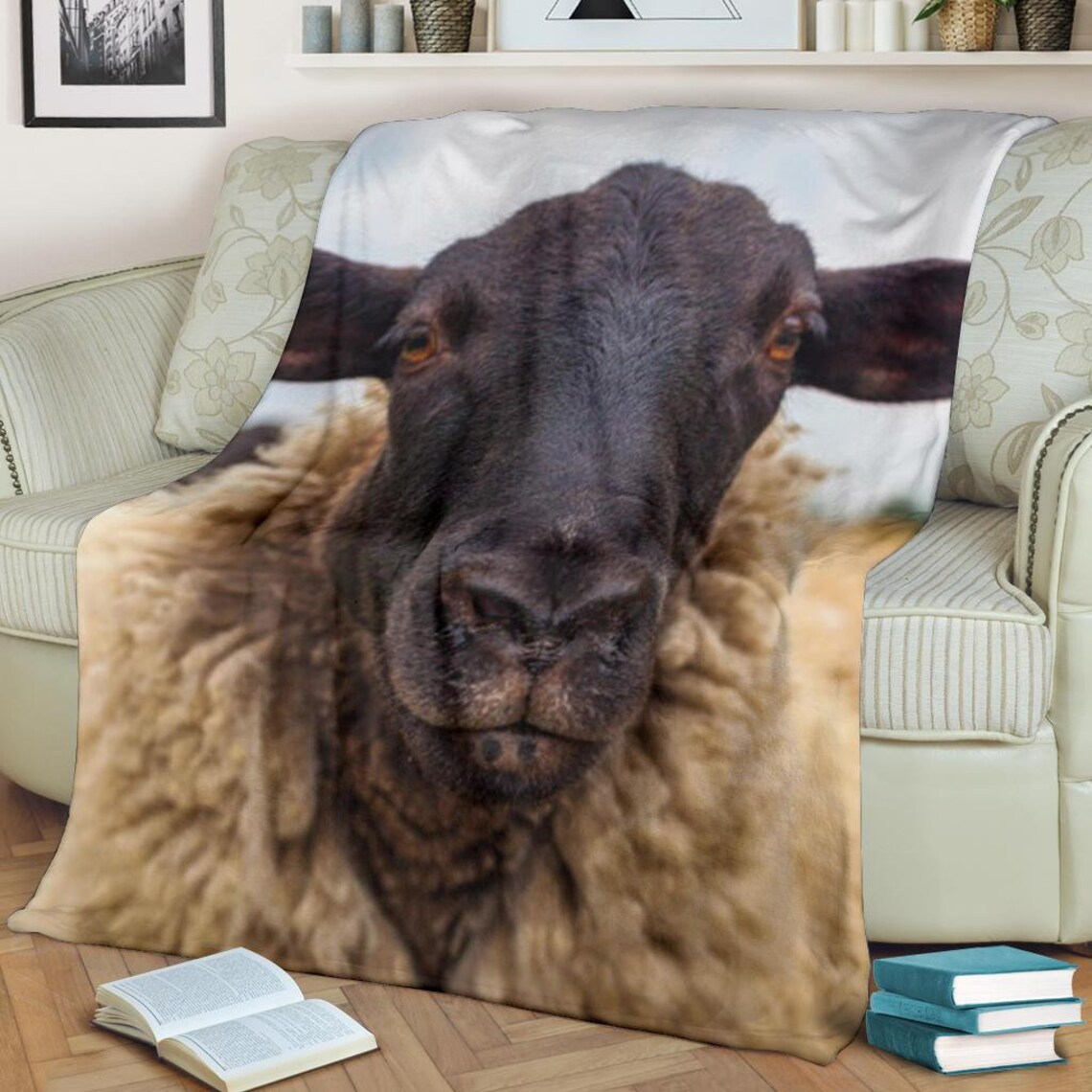 Sheep Blanket Sheep Throw Blanket Sheep Fleece Blanket Etsy