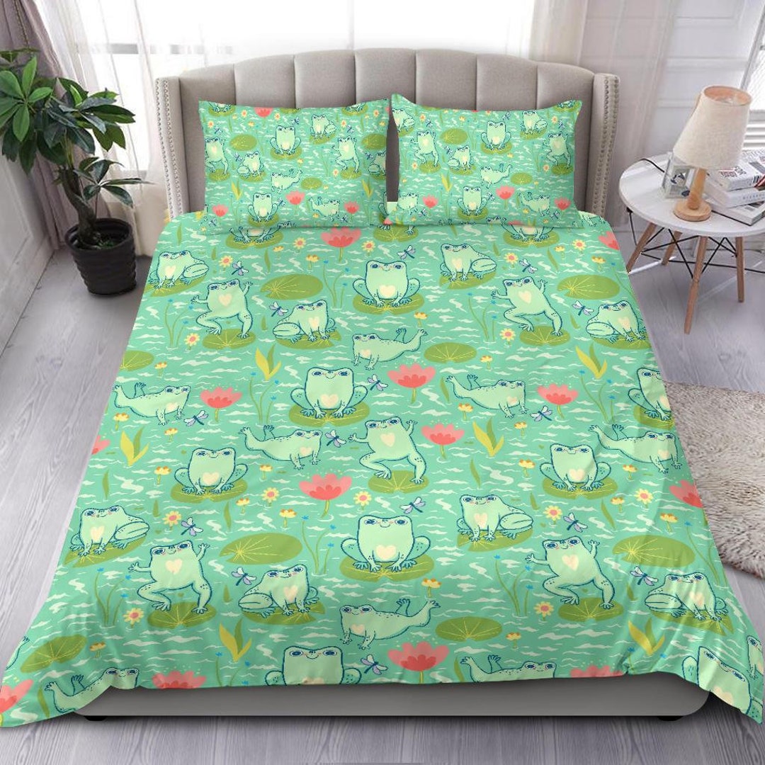 Frogs Bedding Set Frogs Bed Cover Frogs Duvet Cover and - Etsy
