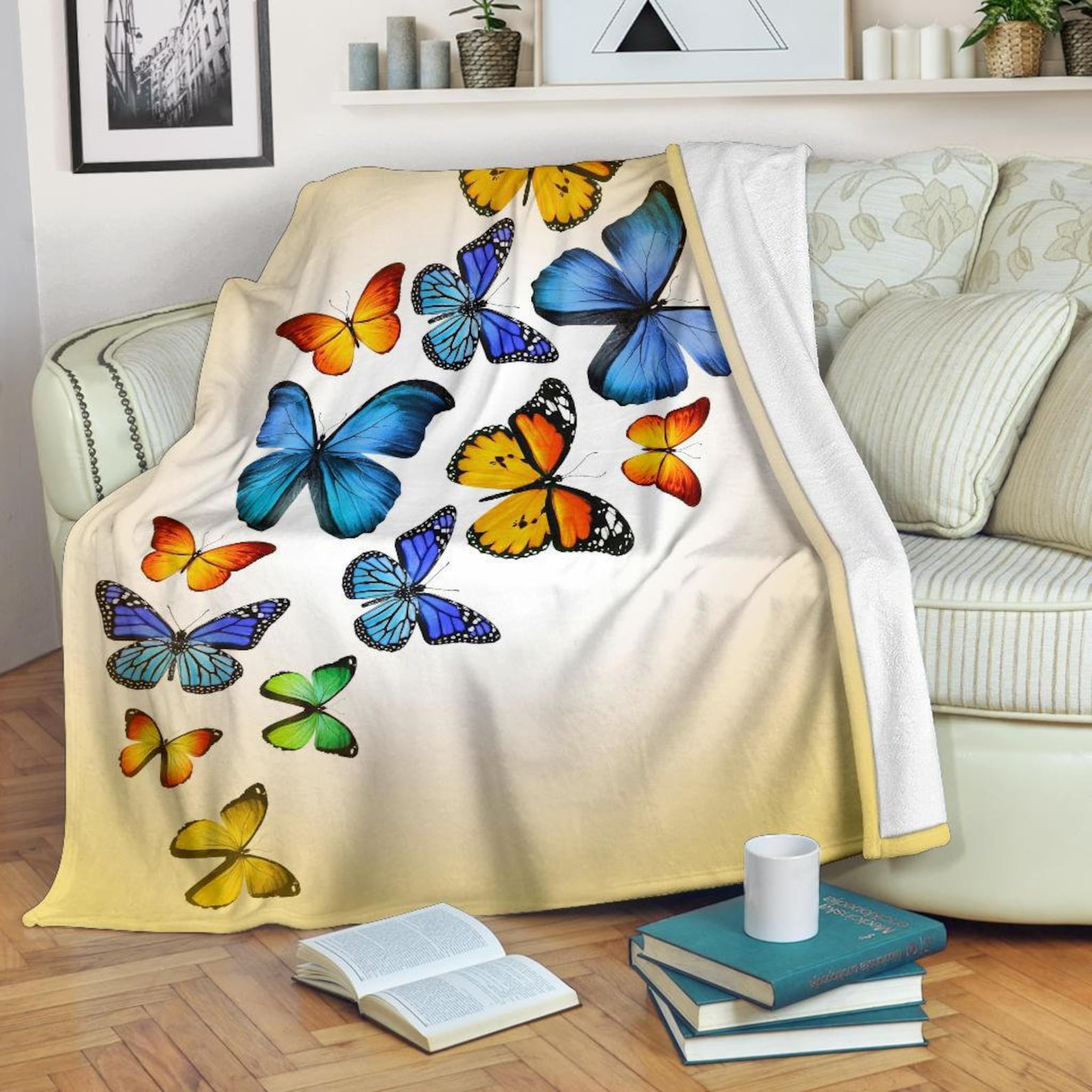 Butterfly Blanket Butterfly Blanket Butterfly Throw Etsy