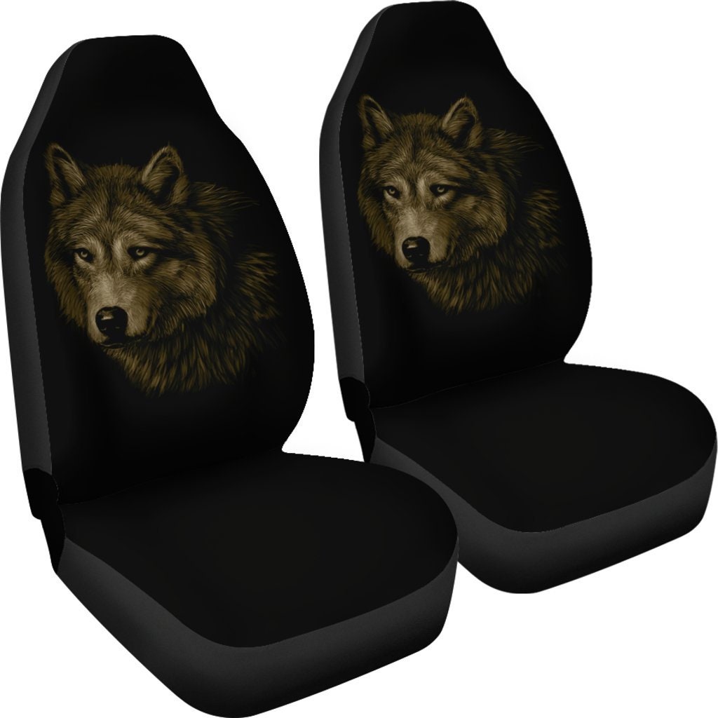 Wolf Car Seat Covers Set Of 2 Universal Front Car and SUV Etsy