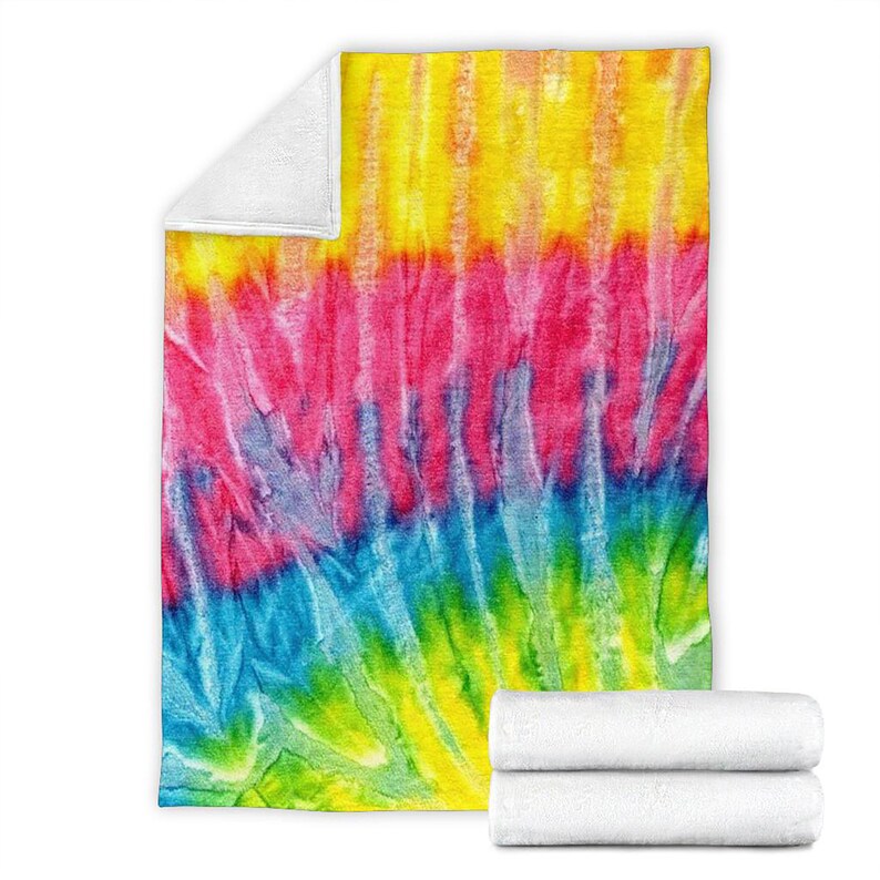 Tie Dye Fleece Blanket Tie Dye Tie Dye Throw Fleece Etsy