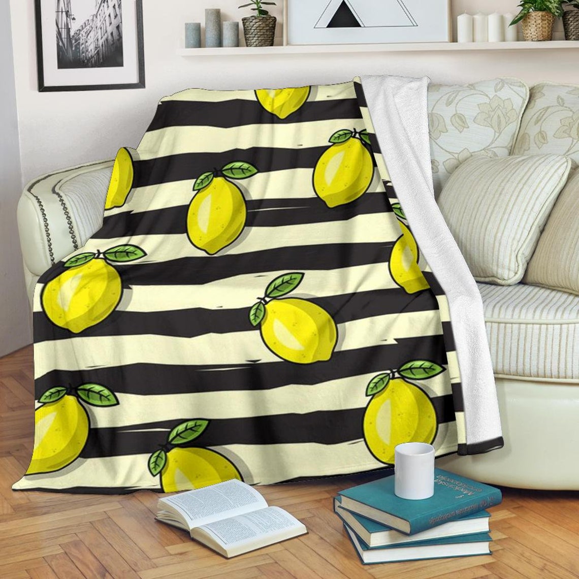 Lemon Blanket Lemon Throw Blanket Lemon Fleece Blanket Etsy