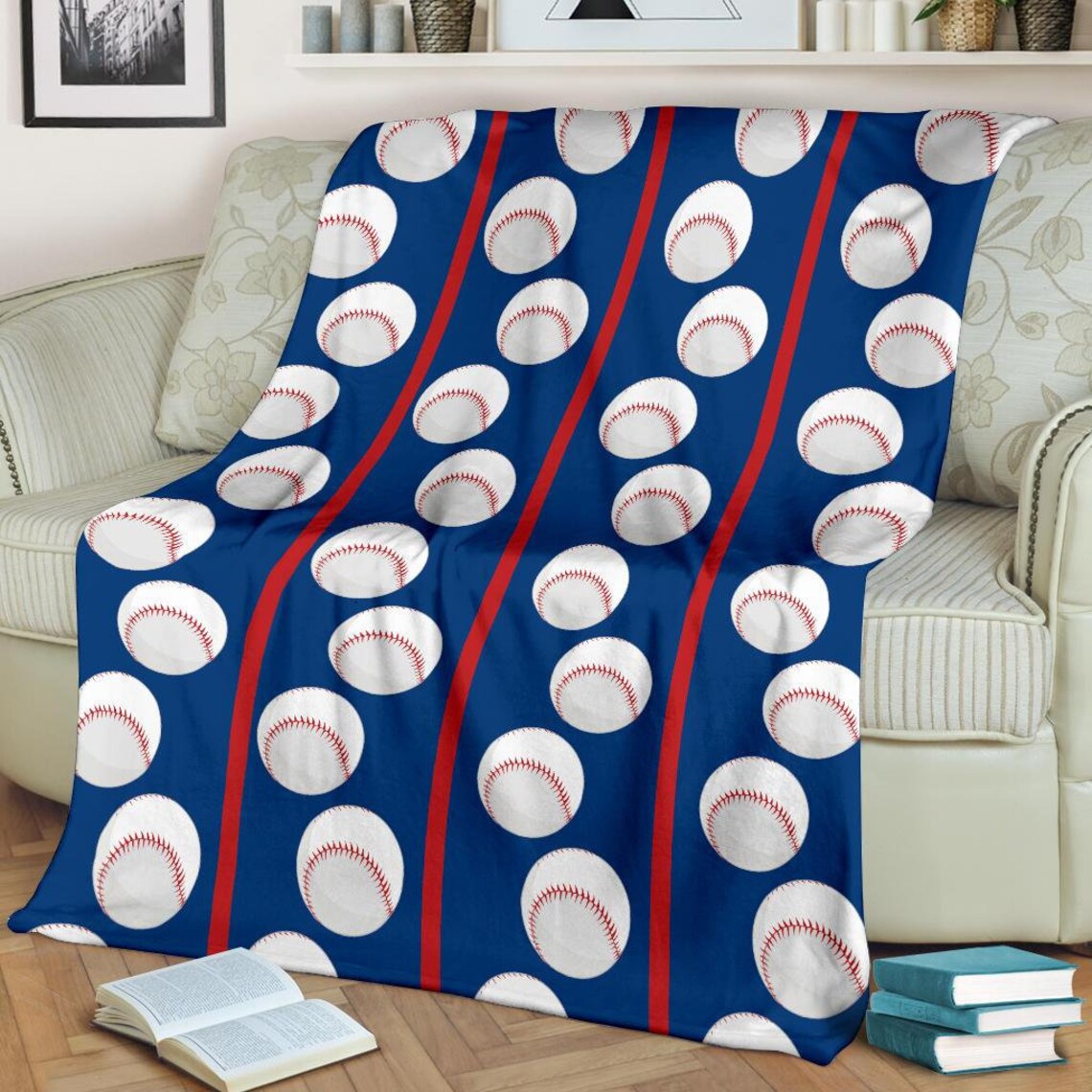Baseball Blanket Softball Throw Blanket Baseball Fleece Etsy
