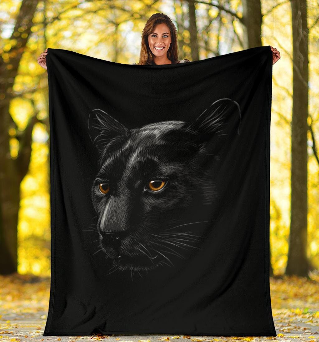 Panther Blanket Panther Throw Blanket Panther Fleece Etsy UK