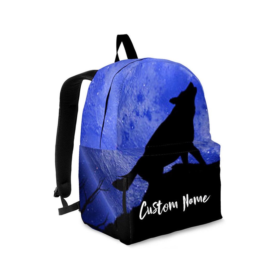 Wolf Backpack Wolves Laptop Backpack Wolves Backpacks for Etsy