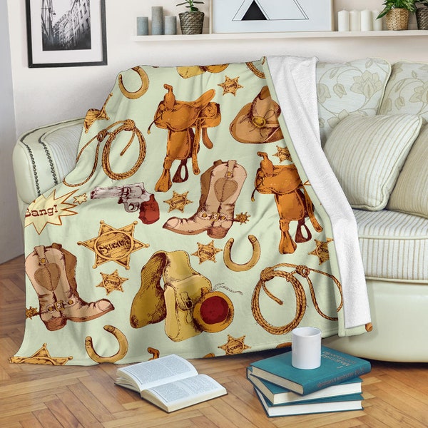 Cowboy Baby Blanket Etsy