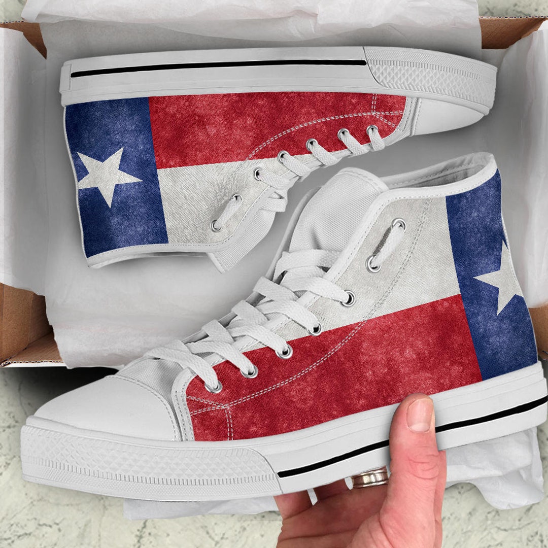 Texas Flag Shoes Texas Flag Sneakers Shoes With Texas Flag - Etsy